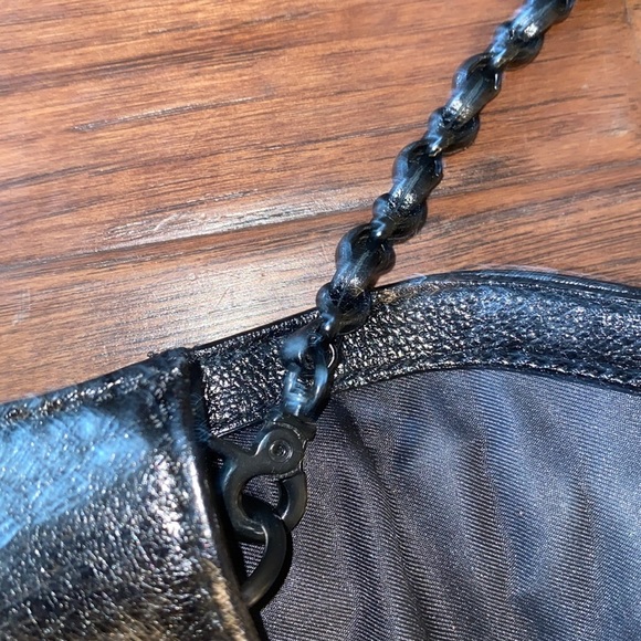 Elliott Lucca black clutch purse shoulder bag interior zipper pocket 11”x7”​ - Picture 4 of 14